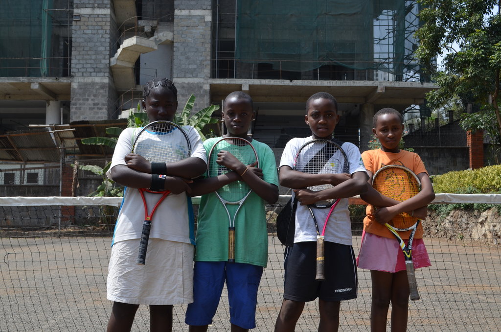 St. Vincent's Children at Tennis Practice