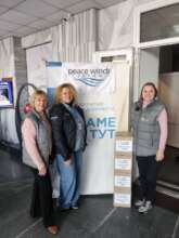 Ms.Inna, working to assist refugees (right)