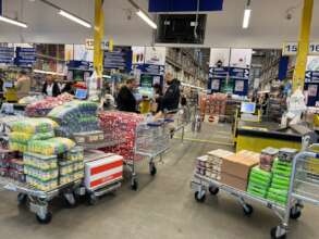 Buying items to send to Odessa, Ukraine