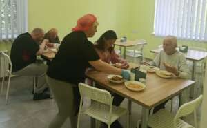 Lunch in the renovated dining hall