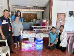 Visiting with local health volunteers