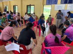 Building strength with chair and exercise bands