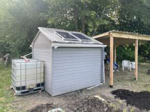 Rain catch tank and shed build