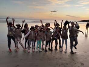 Jr. Rangers celebrate visit to the beach