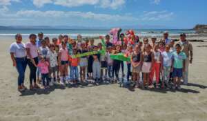 Jr. Rangers in the community of Ostional celebrate