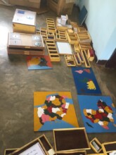 Some locally crafted Montessori materials