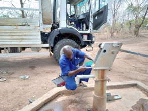 WFSS repairs broken well, Mbili healthcare center