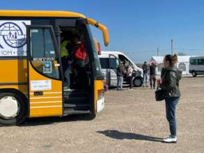 A bus connected by TSF in Palanca (Moldova)