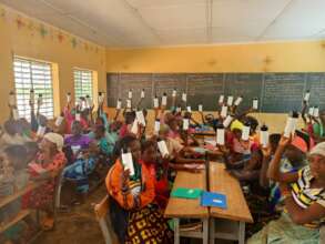 Distribution of water bottles