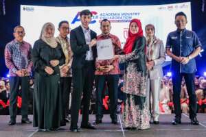 Yazan at the Academia-Industry Collaboration event