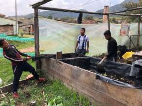 Compost making in Soacha