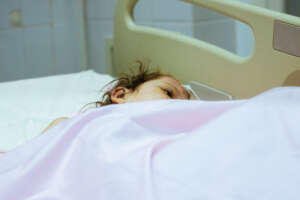 A wounded girl from Dnipro