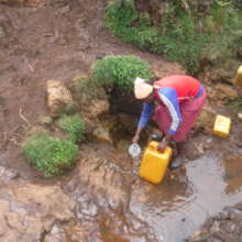 Konjit collecting water