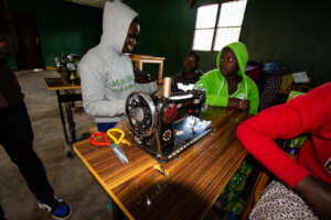 Young girls enthusiasts about the project