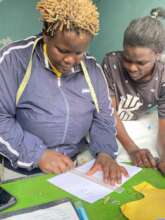 Linda and Juliette working on our products