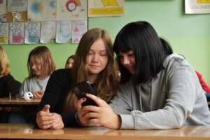 filming classes in one of the schools