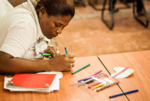 Woman participates in a CAPTA workshop