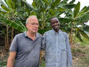 Farmer, left, with assistant