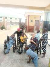 Our Project Leader and the people with disability