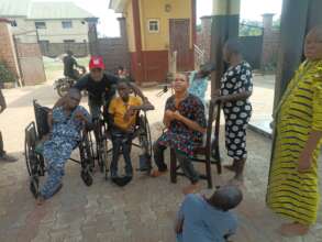 Our Project Leader and the people with disability