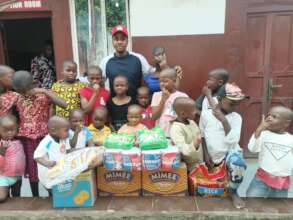 Our Project Leader with the children orphans