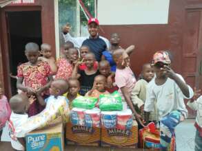 Our Project Leader with the children orphans
