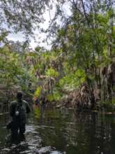 Working in flooded areas was a great challenge
