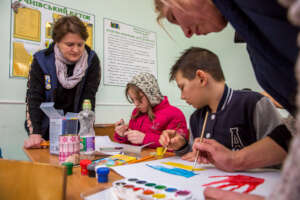 Safe spaces for children by Caritas Ukraine