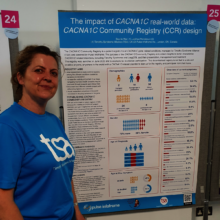 Sophie presenting the poster