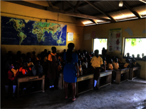 Students listening to our training