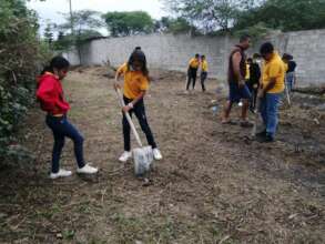 Preparing area for school garden!