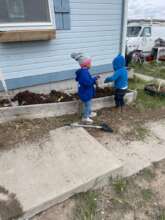 Kids planting a garden!