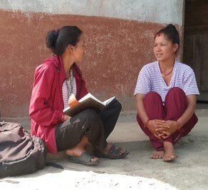 Khima and a project leader