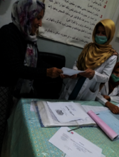 The female staff of the health facility