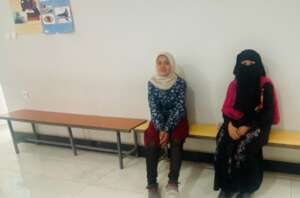 Mahwash and her mother waiting for the check up