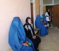 Patients in the reception for Ultrasound service