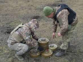 Demining the area