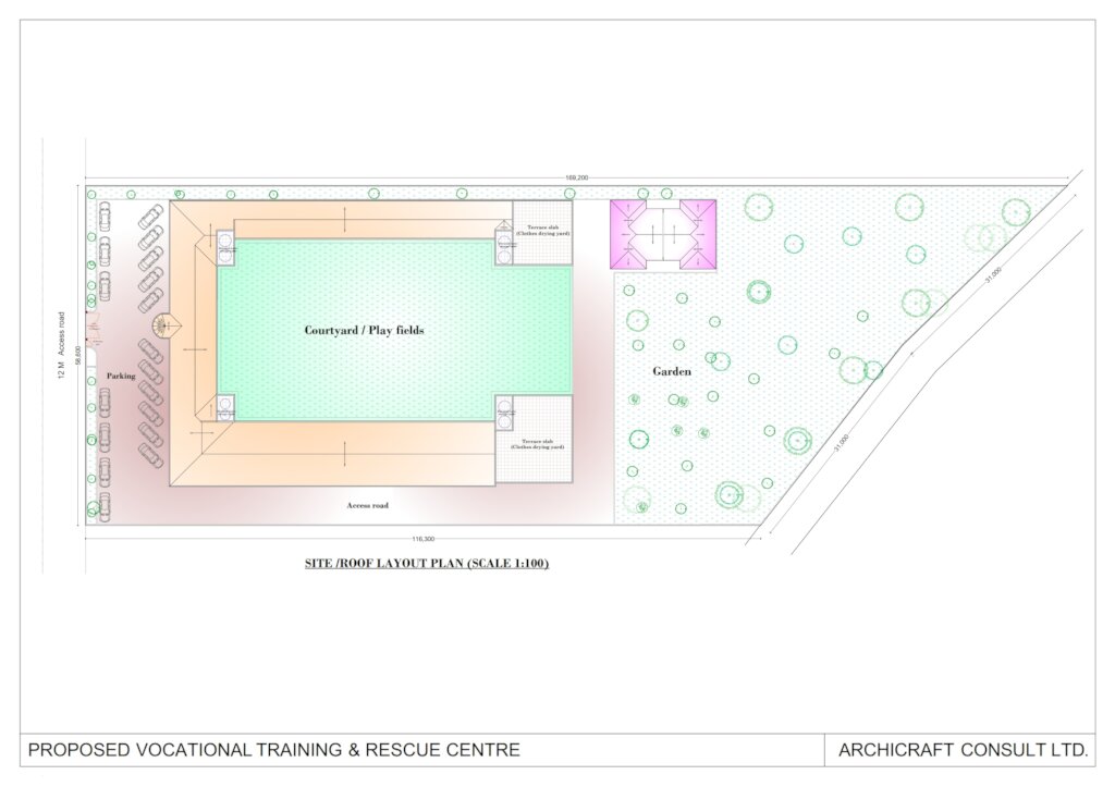Site and roof layout plan