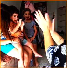 Ashkelon preschool child home visit during war