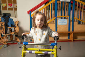 Preschool Girl with Disabilities at Chimes Israel