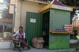 With the kiosk Marina increases her living income
