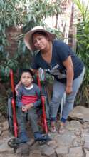 Matthew with his mother