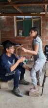 Julissa performing a balance exercise