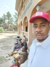 Our Project Leader with the poor widows