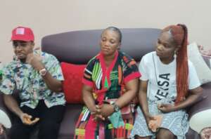 Our Project Leader discussing with the widows