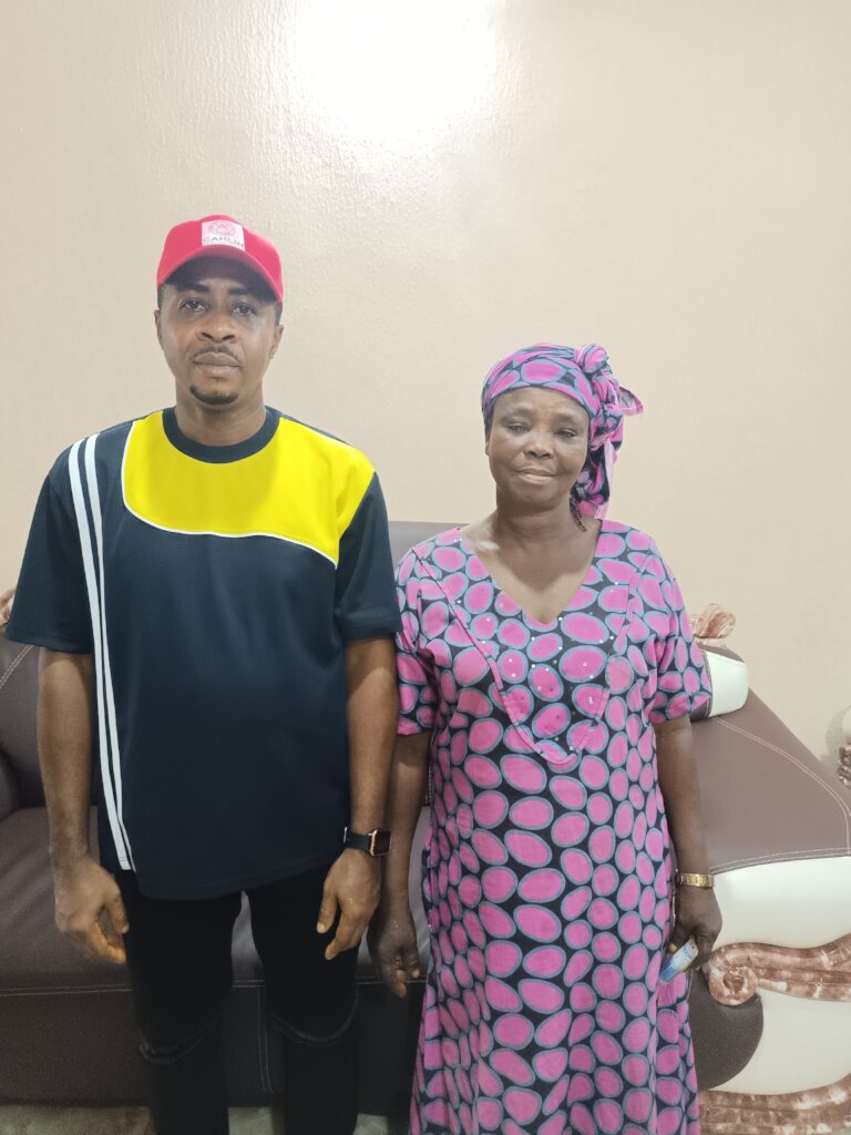Our Project Leader and the widow