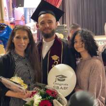 Salhiah family on the graduation of their son