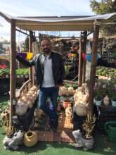 Salhiah at his nursery, Sheikh Jarrah, before demo