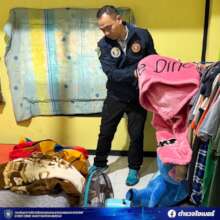 Cyber Police search the suspect room