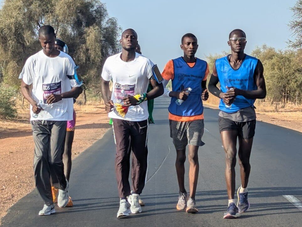 Mor right and Modou run the London Marathon MyWay